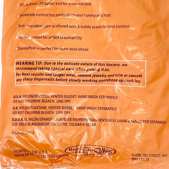 SILKIES NEW 3 PACK Queen/XL Nude 740501 Ultra Sheer 65* Control Top Sandalfoot - Picture 8 of 10